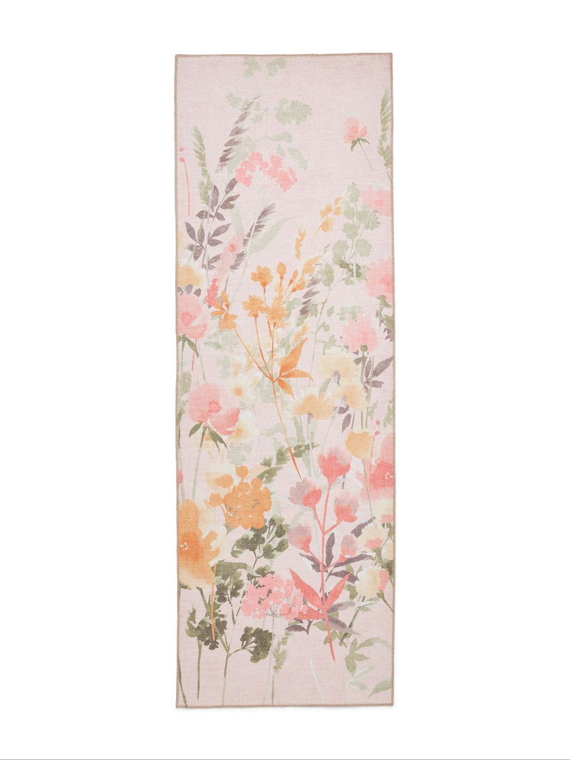Catherine Lansfield pink floral washable rug (British brand)