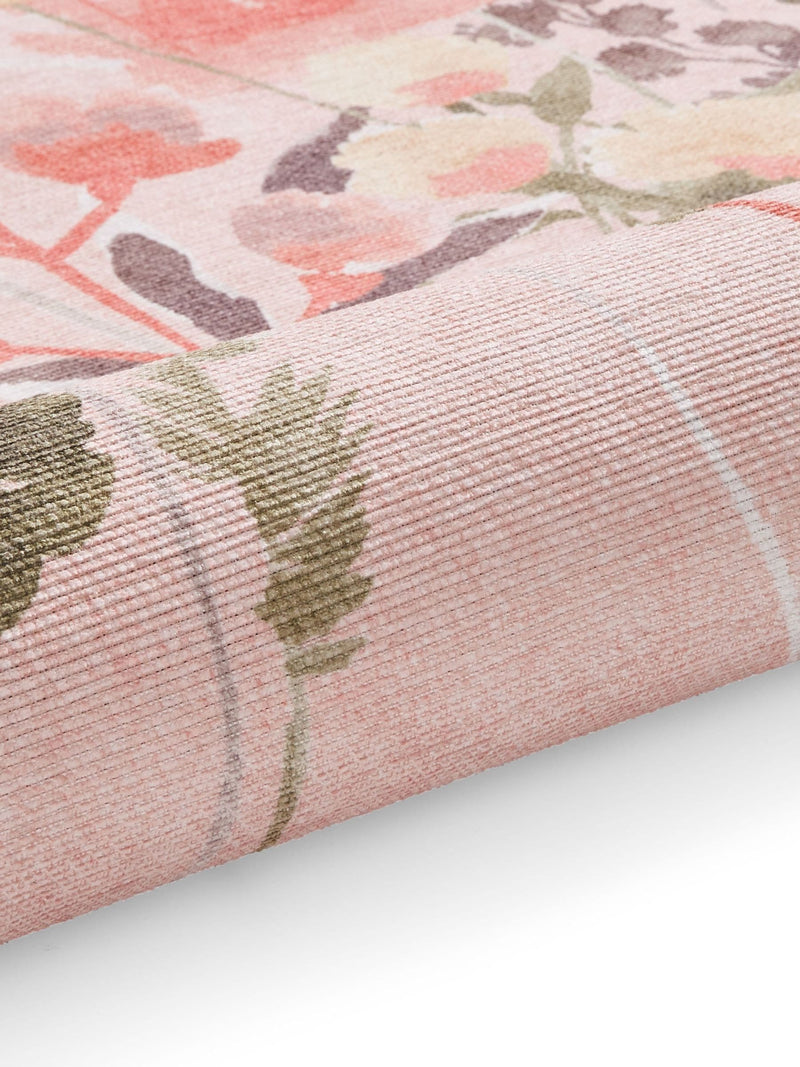Catherine Lansfield pink floral washable rug (British brand)