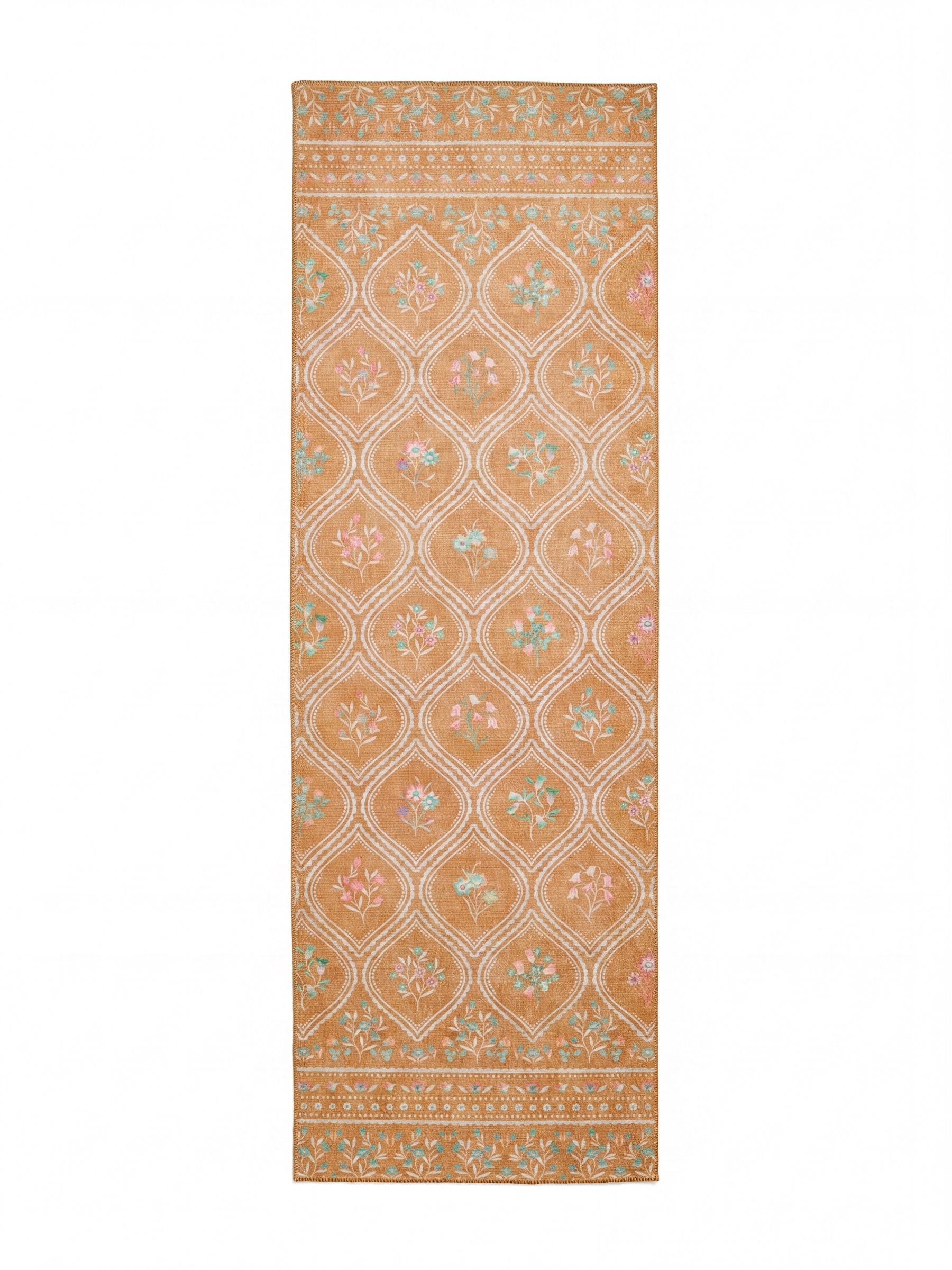 Catherine Lansfield yellow cameo floral rug - British product