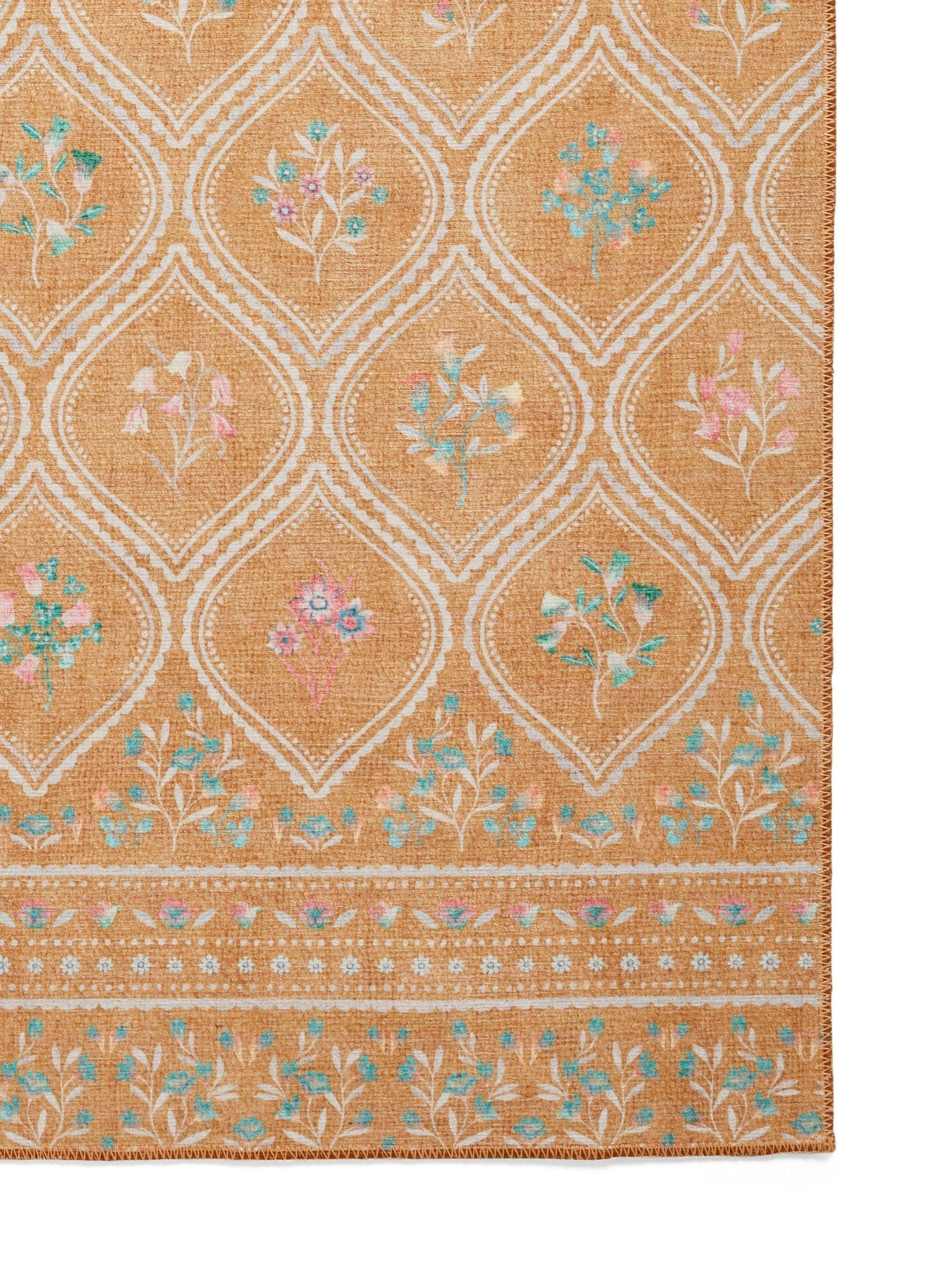Catherine Lansfield yellow cameo floral rug - British product