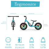 Chillafish balance bike sky blue 10 inch - British product
