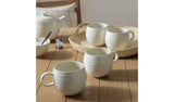 Habitat stoneware mug set cream ripple 540ml, UK version