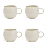 Habitat stoneware mug set cream ripple 540ml, UK version