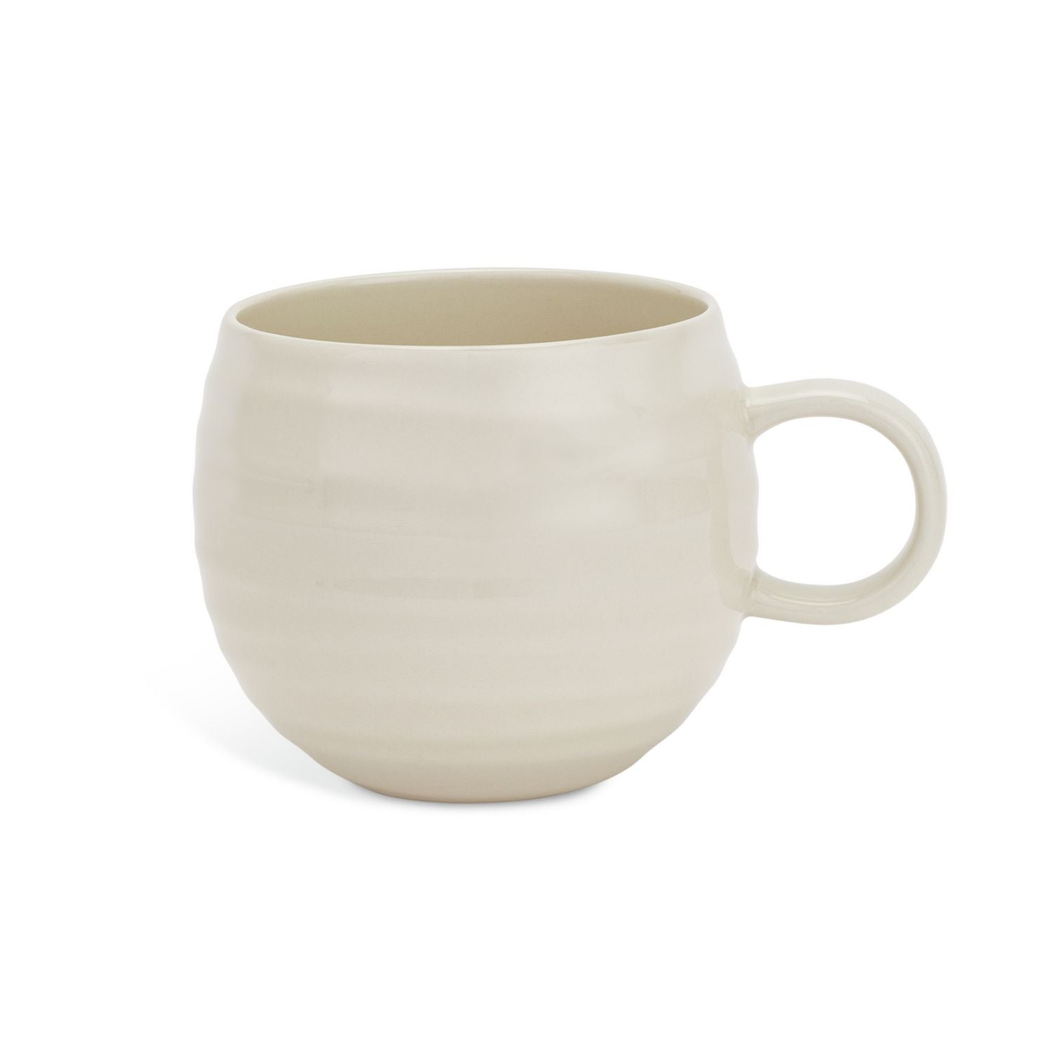 Habitat stoneware mug set cream ripple 540ml, UK version