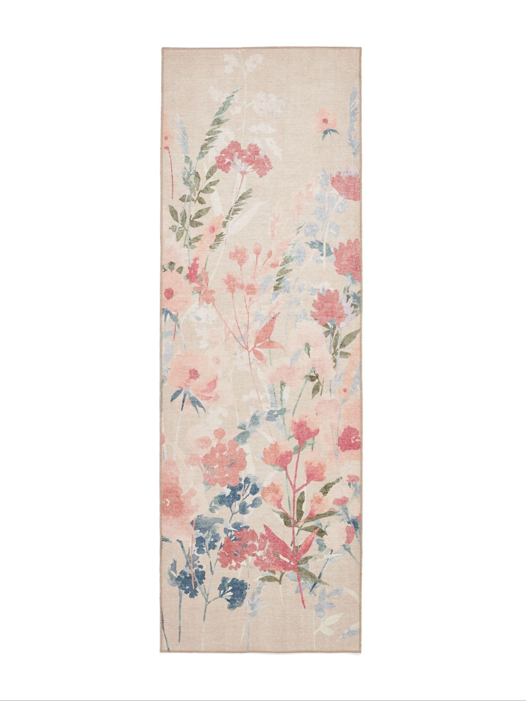 Catherine Lansfield Natural Country Floral Washable Rug (British brand)