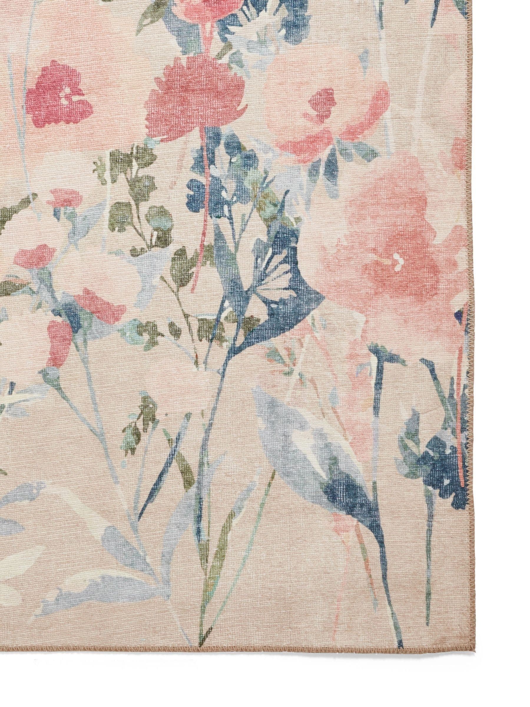 Catherine Lansfield Natural Country Floral Washable Rug (British brand)