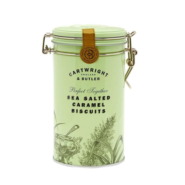 Cartwright & Butler Salted Caramel Biscuits in Tin   200g GOODS M&S   