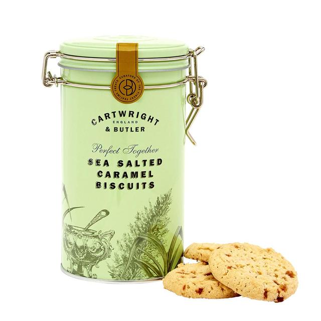 Cartwright & Butler Salted Caramel Biscuits in Tin   200g GOODS M&S   