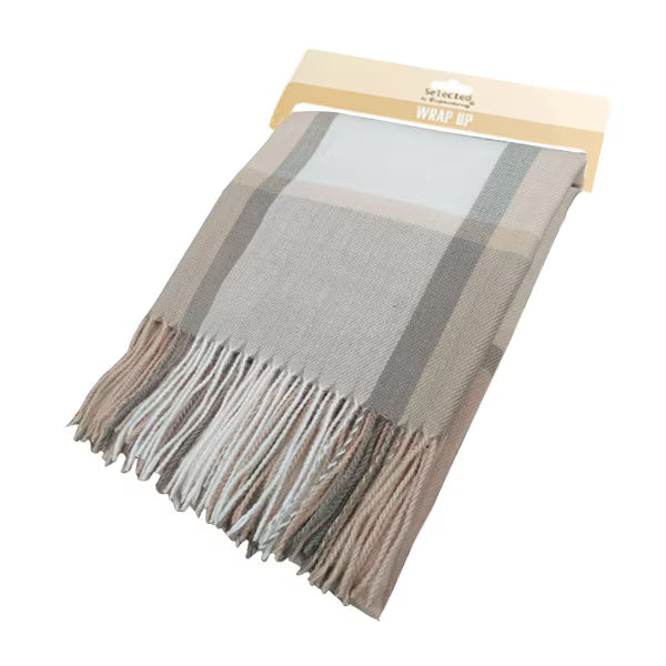 Superdrug pink check scarf 180cm x 68cm (British brand)