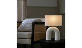 Argos Home ceramic table lamp black linen shade 37cm - British product