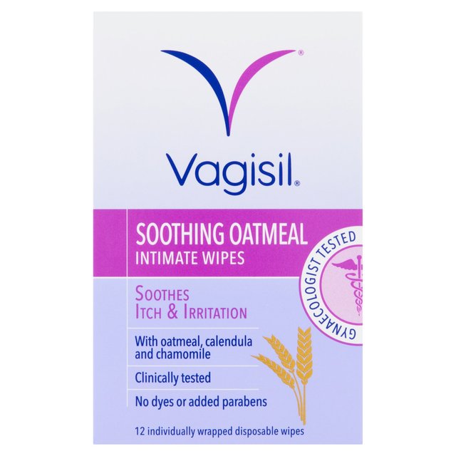 Vagisil Soothing Oatmeal Intimate Wipes   12 per pack GOODS M&S   