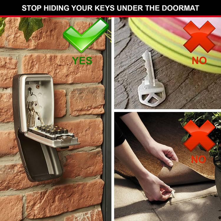 Master Lock push button combination key safe, wall mounted, imported from the UK
