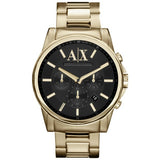 Armani Exchange gold chronograph watch stainless steel 45mm (British brand)