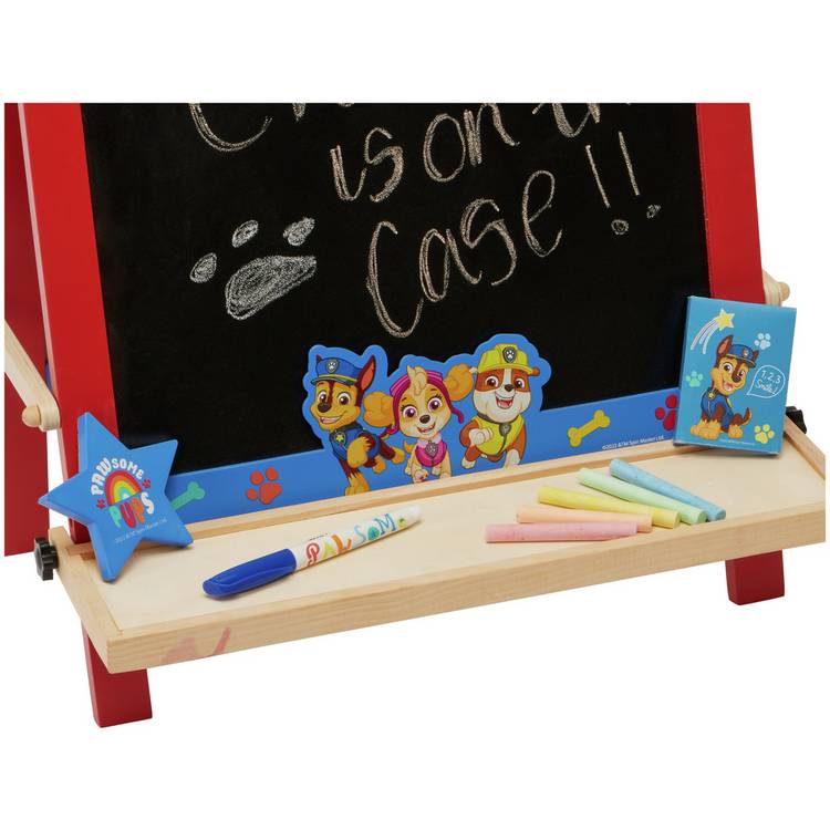 PAW Patrol 3 in 1 wooden easel, chalkboard and whiteboard (British brand)