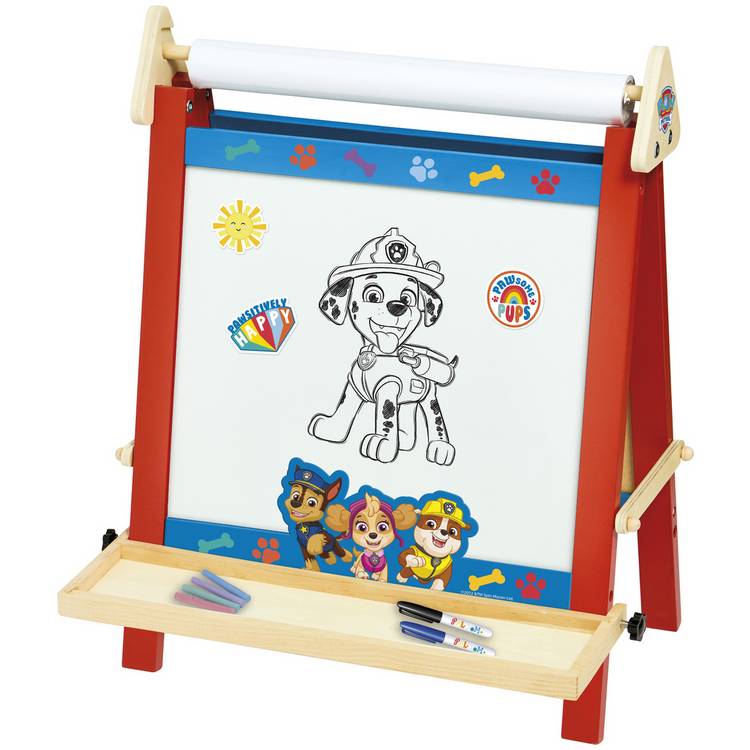 PAW Patrol 3 in 1 wooden easel, chalkboard and whiteboard (British brand)