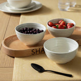 Habitat Ripple cream stoneware nibble bowls set of 3, UK version