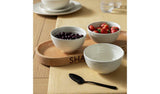 Habitat Ripple cream stoneware nibble bowls set of 3, UK version