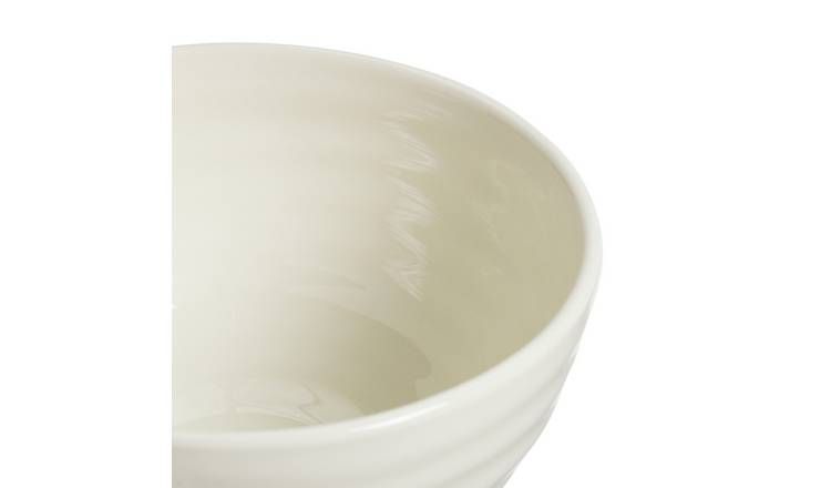 Habitat Ripple 3 Piece Stoneware Nibble Bowls - Cream GOODS Argos