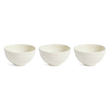 Habitat Ripple cream stoneware nibble bowls set of 3, UK version