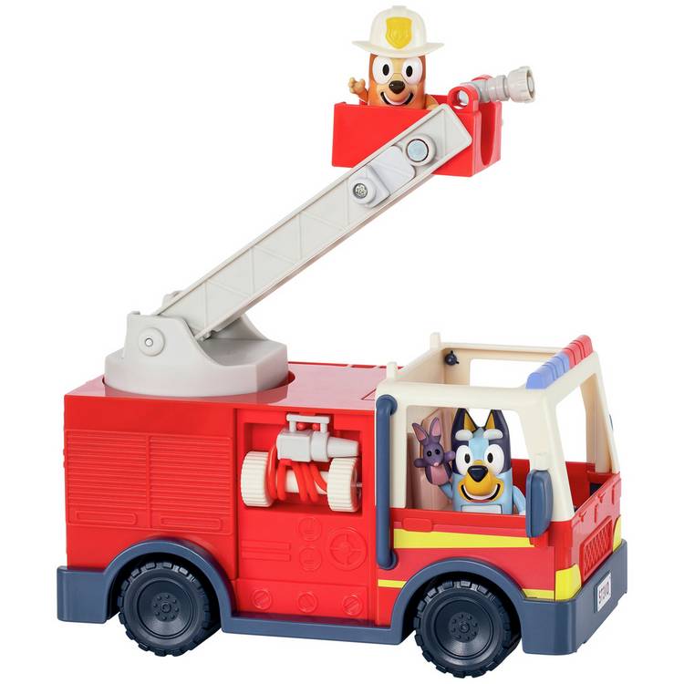 Bluey Bingo's Fire Truck playset with figures, imported from the UK