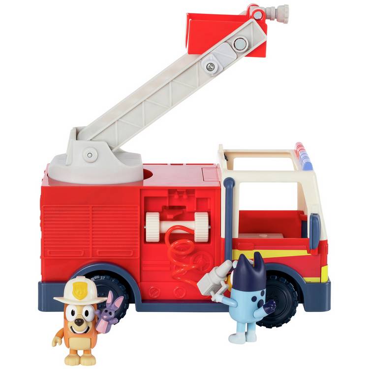 Bluey Bingo's Fire Truck playset with figures, imported from the UK