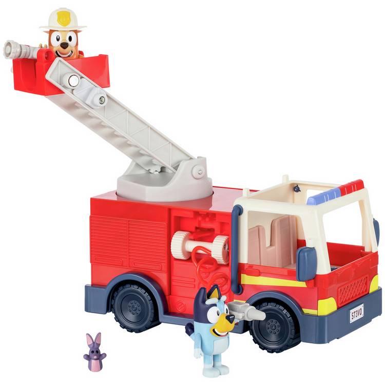 Bluey Bingo's Fire Truck playset with figures, imported from the UK