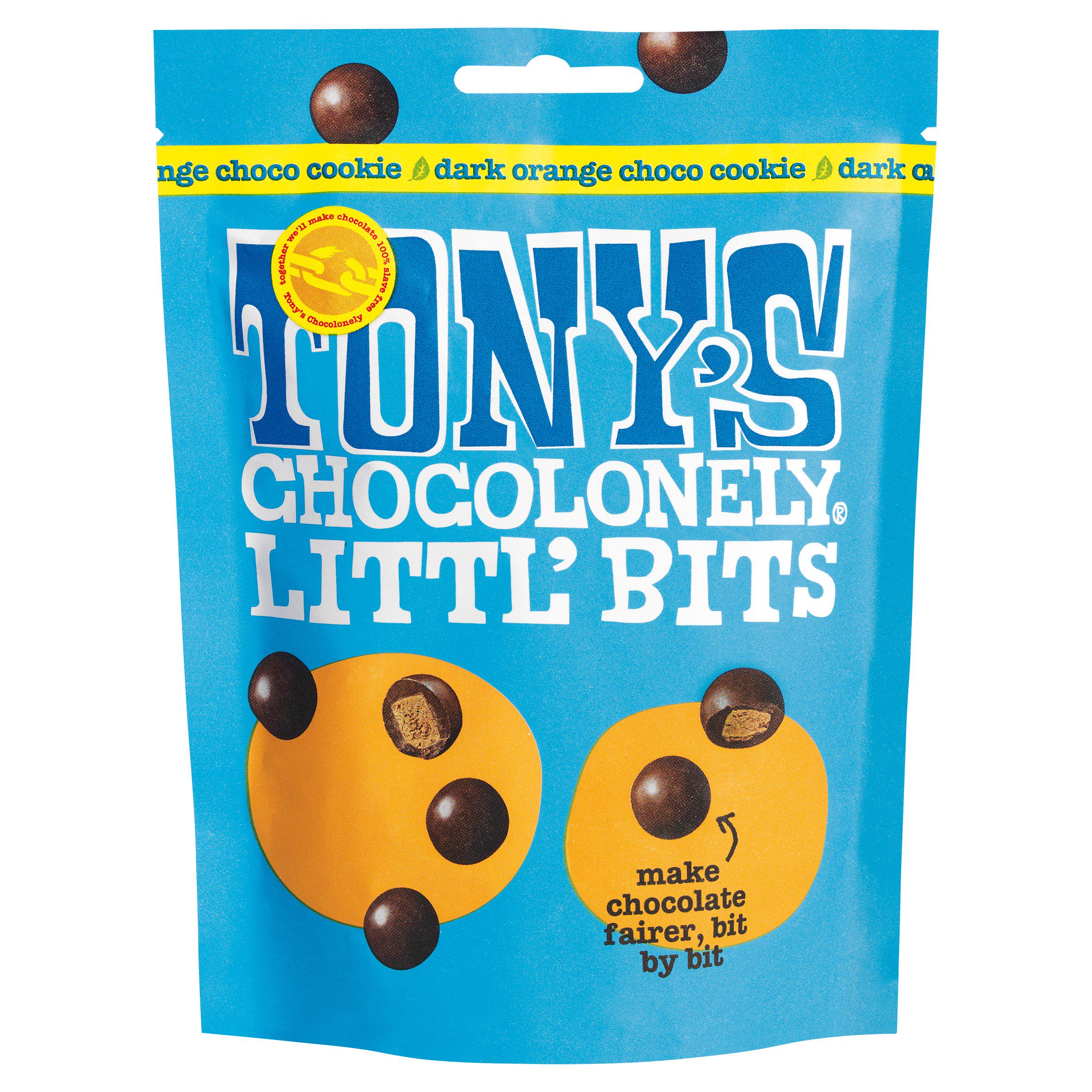 Tony's Chocolonely Littl' Bits Dark Orange Choco Cookie 100g GOODS Sainsburys   