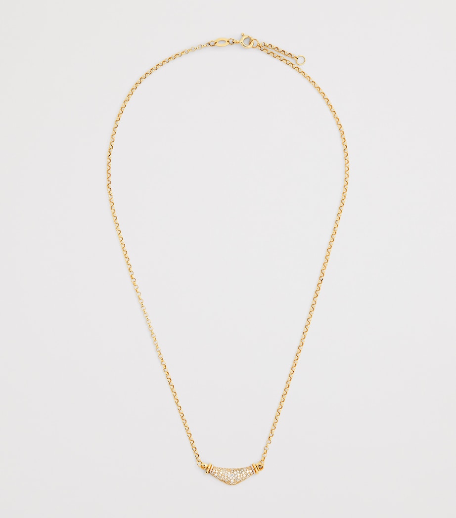 L'Atelier Nawbar Karma necklace yellow gold diamond, imported from the UK
