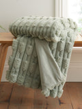 Bianca Cream Soft and Cosy Carved Faux Fur Throw 150x200cm