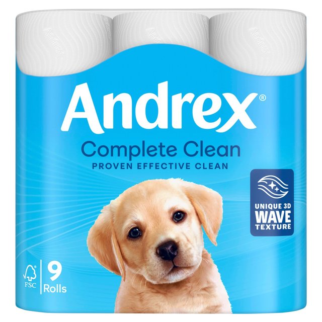 Andrex Classic Clean Toilet Roll   9 per pack GOODS M&S   