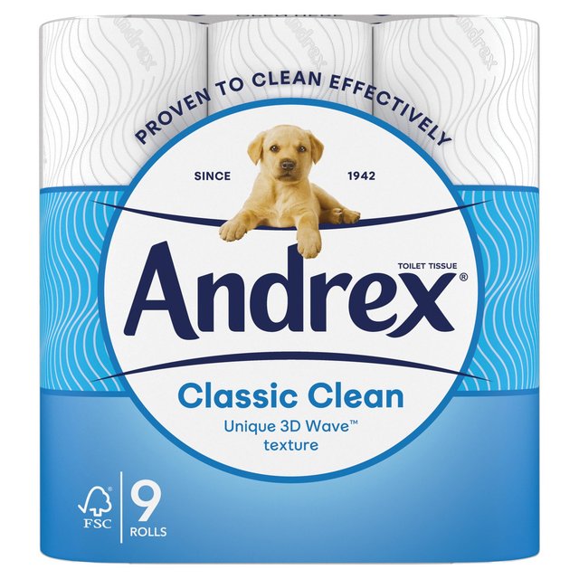 Andrex Classic Clean Toilet Roll   9 per pack GOODS M&S   