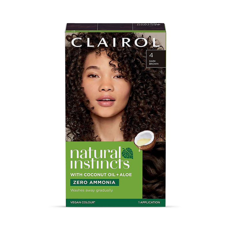 Clairol Natural Instincts Dark Brown 4 hair colour - British product