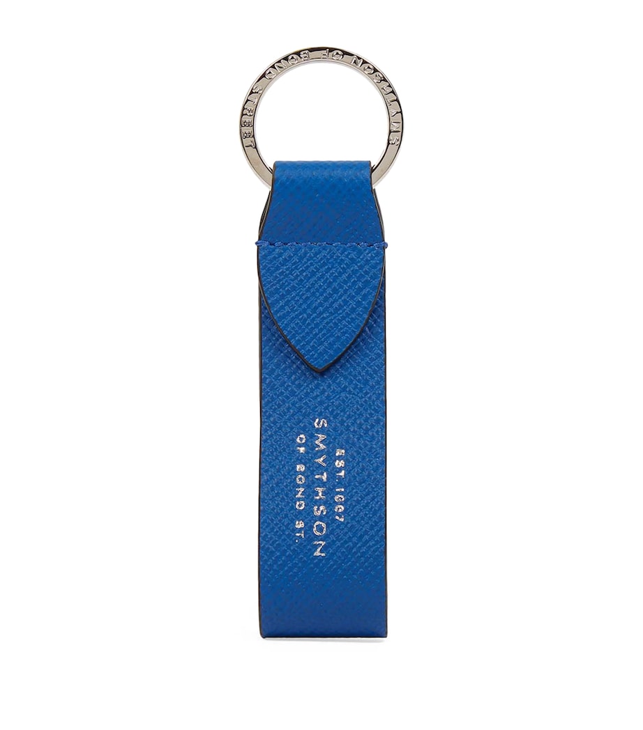 Smythson Panama crossgrain calf leather keyring, UK version
