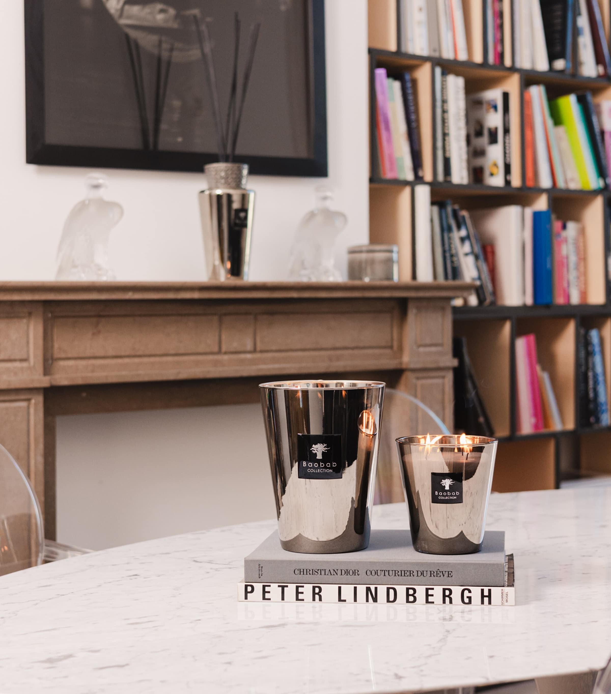 Baobab Collection Platinum Pillar Candle 10kg, imported from the UK