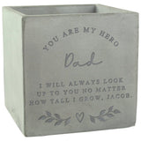 Personalised concrete plant pot 10cm - British product