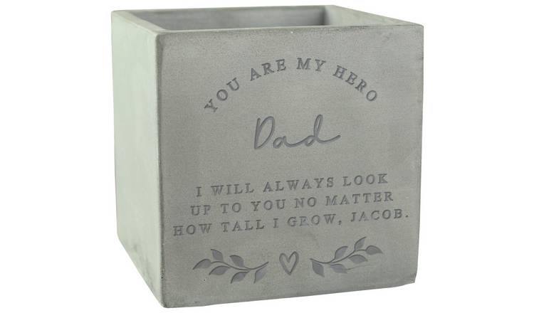 Personalised concrete plant pot 10cm - British product