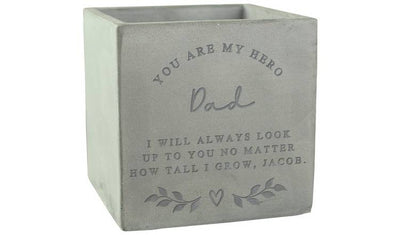 Argos Personalised Message Concrete Plant Pot- Buy online at McGrocer