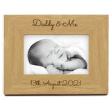 Wooden photo frame personalised message 25x20cm, imported from the UK