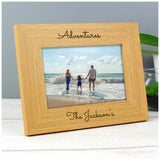 Wooden photo frame personalised message 25x20cm, imported from the UK