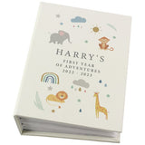 Personalised Memento safari animals photo album H16.7cm - British product