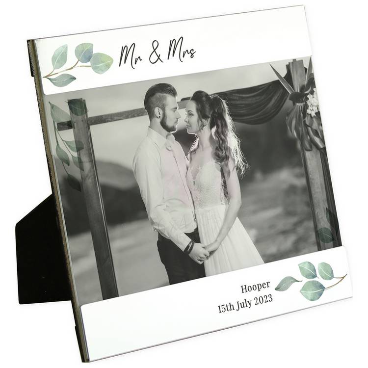 Personalised botanical photo frame 15x16cm (British brand)
