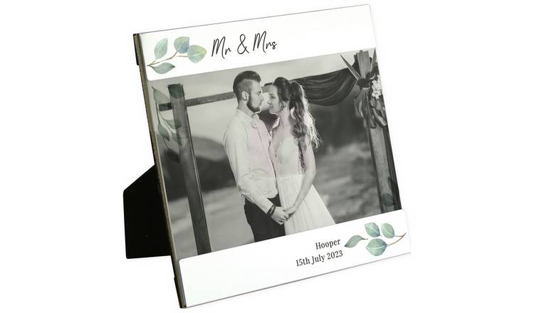 Personalised botanical photo frame 15x16cm (British brand)