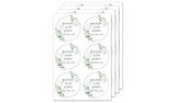Personalised botanical sticker set with 24 stickers - British product