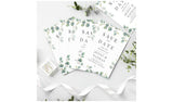 Botanical save the dates cards with personalised message, UK version