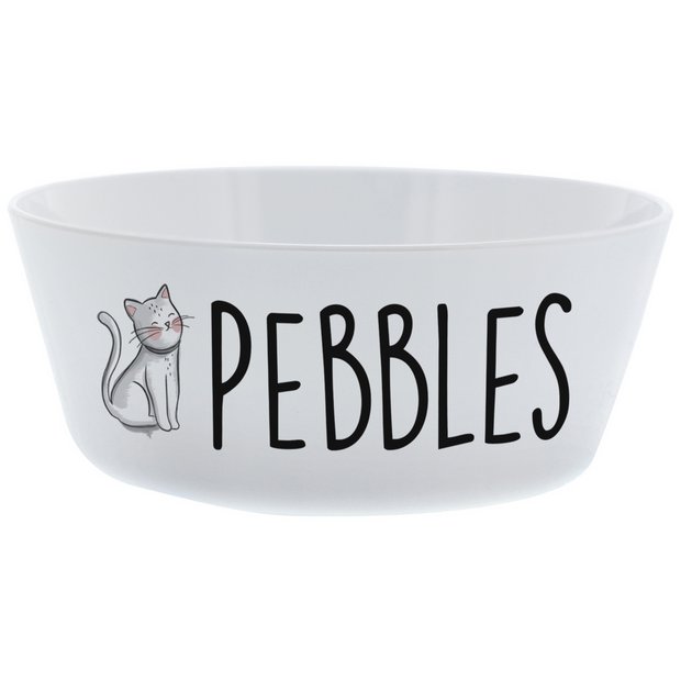 Personalised scribble cat bowl 12cm, imported from the UK