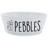 Personalised scribble cat bowl 12cm, imported from the UK