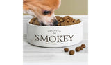 Personalised white ceramic dog bowl medium, UK version