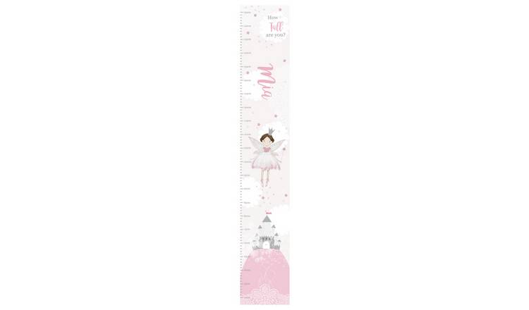 Fairy princess height chart personalised vinyl 110cm, imported from the UK