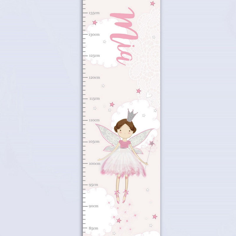 Fairy princess height chart personalised vinyl 110cm, imported from the UK