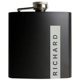 Personalised black hip flask 170ml - British product